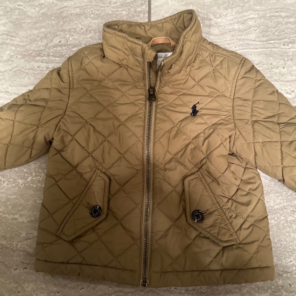 Ralph Lauren Polo Tan Quilted Jacket 12 months